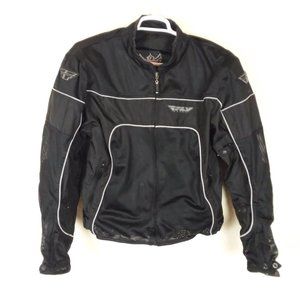 FLY Black Mesh Padded Motorcross Jacket Armor XL
